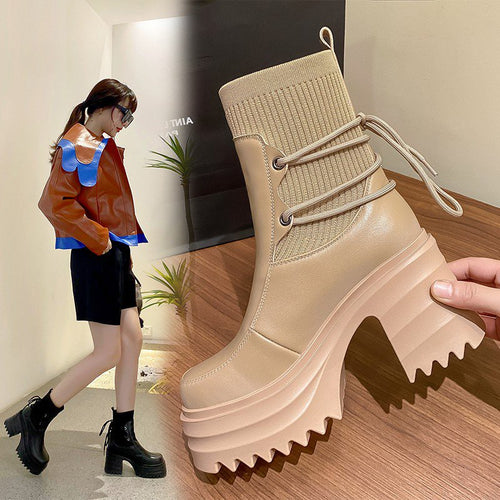 PINKEY P104 Sepatu Boots Karet — Hak 9cm