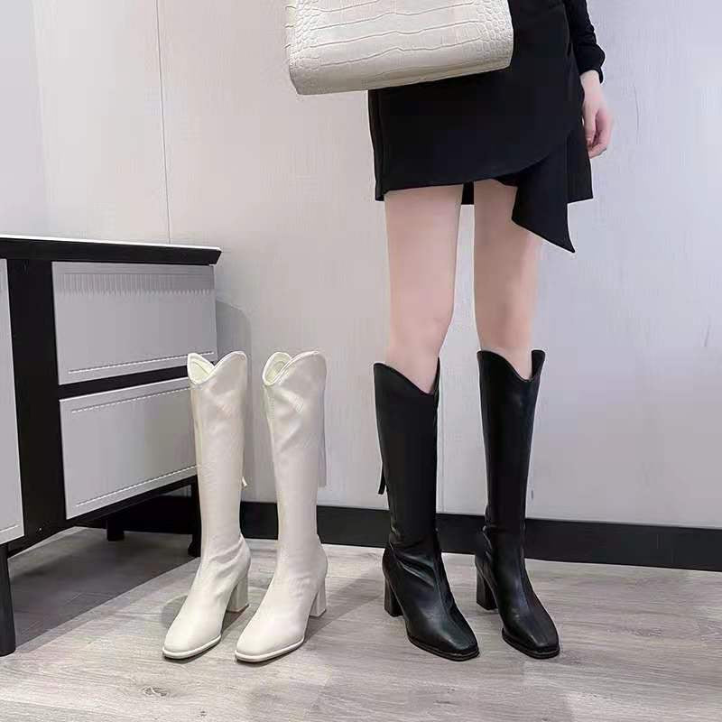 PINKEY P102 Long Boots Wanita Flat – Minimal Korea Style