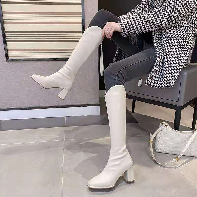 PINKEY P102 Long Boots Wanita Flat – Minimal Korea Style
